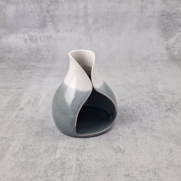 Grey & white Tealight