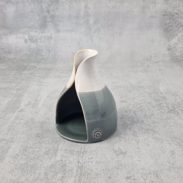 Grey & white Tealight