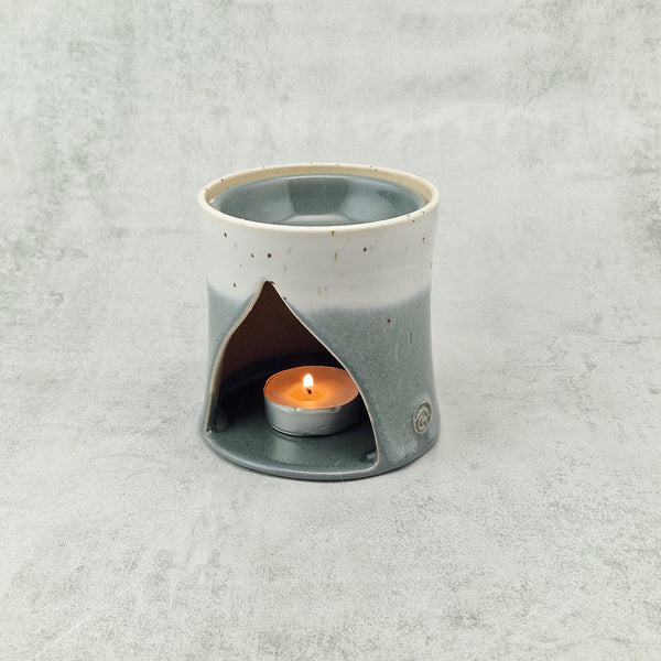 Grey & White with Iron Speckles Wax Melt Burner