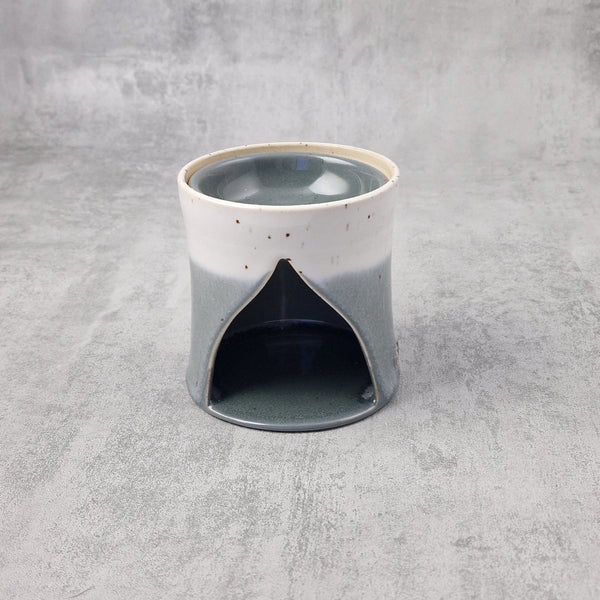 Grey & White with Iron Speckles Wax Melt Burner