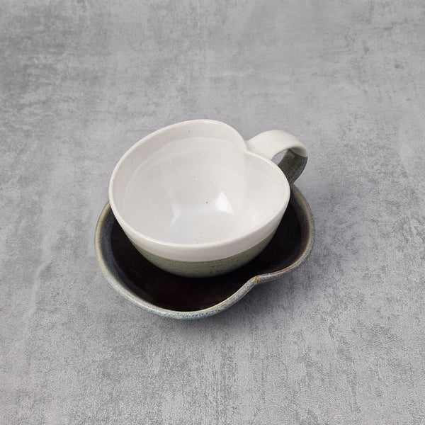 Nuka & Tenmoku Cappuccino Cup & Saucer