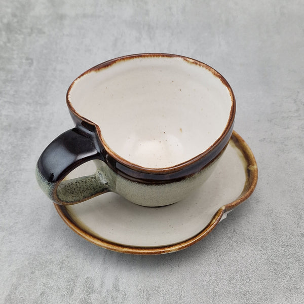 Nuka & Tenmoku Cappuccino Cup & Saucer