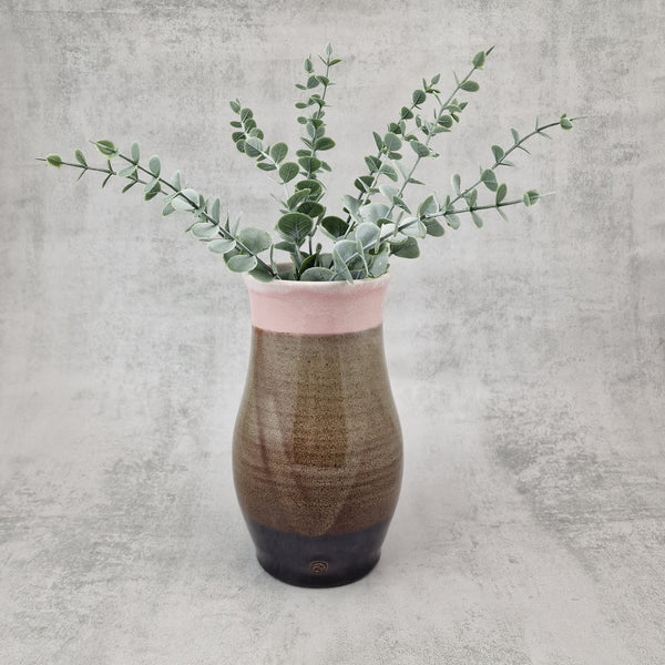 Pink Blush & Tenmoku Vase