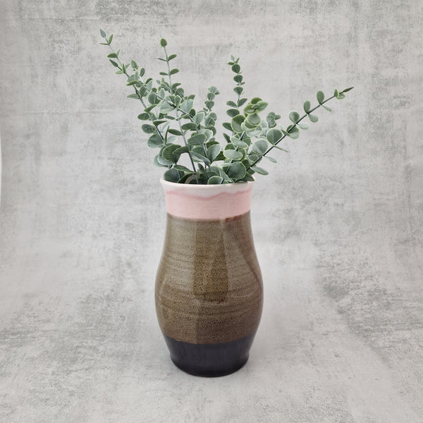 Pink Blush & Tenmoku Vase