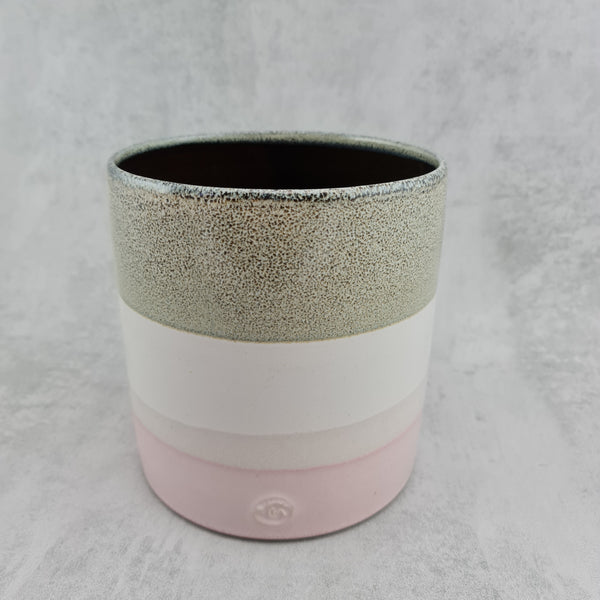 Pink Blush & Tenmoku Plant Pot