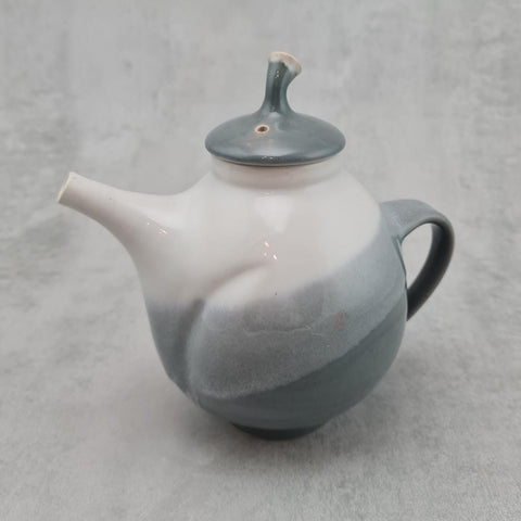 Grey & White 2 Cup Teapot
