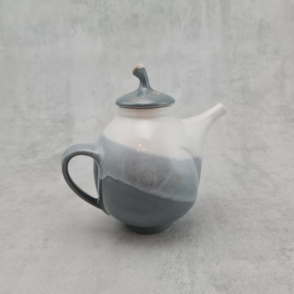 Grey & White 2 Cup Teapot