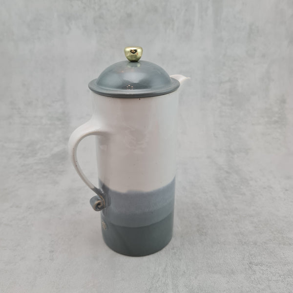 Grey & White Cafetiere