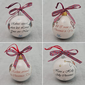 Hand Thrown Christmas Baubles